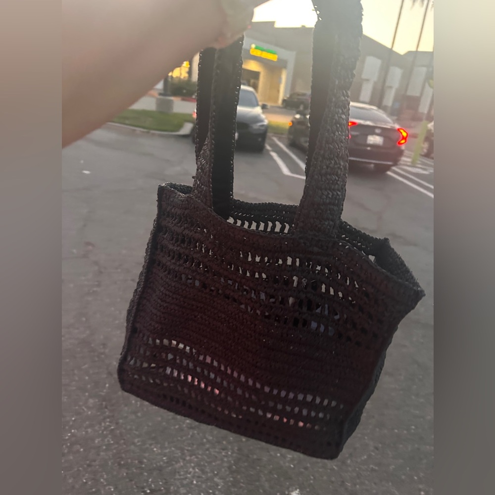 Karl Lagerfeld Antibes Straw Tote Black - Picture 7 of 7